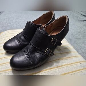 Clarks Black Leather Ankle Booties